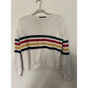 brandy melville sweater 100 Cotton Striped Crew neck Women Size large See Msmnts